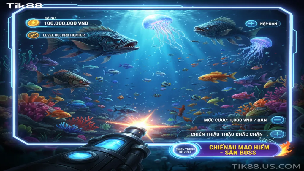 Hướng dẫn cách nạp đạn và chọn mức cược Bắn cá Tik88