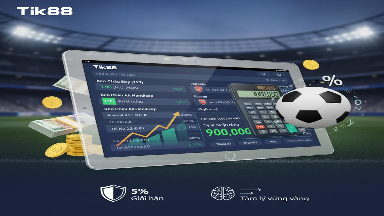 Hướng dẫn cách tính tiền trong cá độ bóng đá Tik88