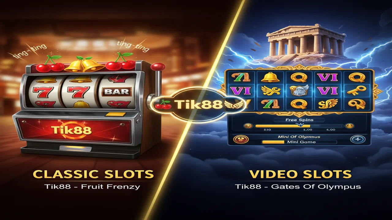 Sự khác biệt giữa Slot cổ điển và Video Slot Tik88