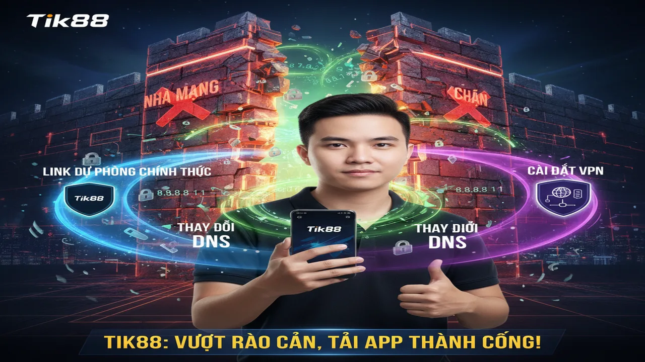 Hướng dẫn tải app khi bị nhà mạng chặn Tik88