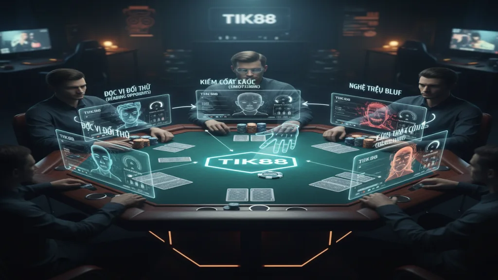 Tâm lý chiến trong Poker Tik88