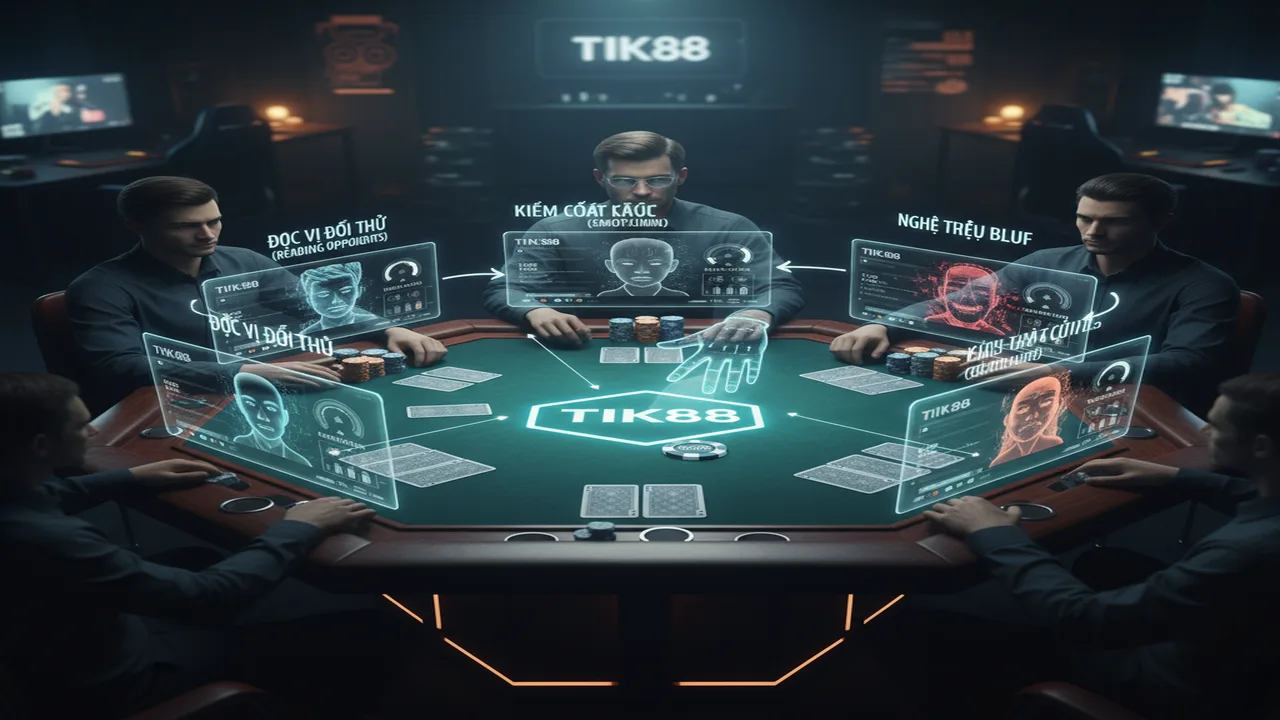 Tâm lý chiến trong Poker Tik88