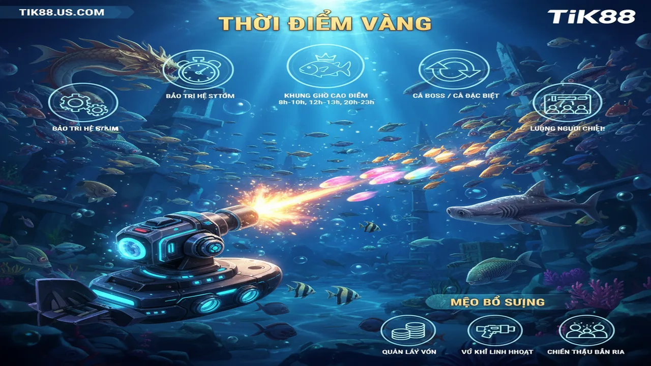 Cách nhận biết thời điểm cá ra nhiều để xả đạn Tik88