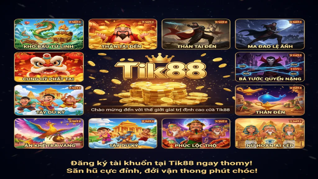 Top 10 Game Nổ hũ được yêu thích nhất Tik88