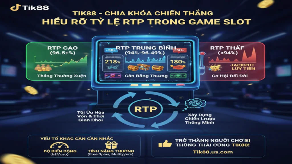 Tỷ lệ RTP trong Game Slot là gì? Cách chọn game Tik88