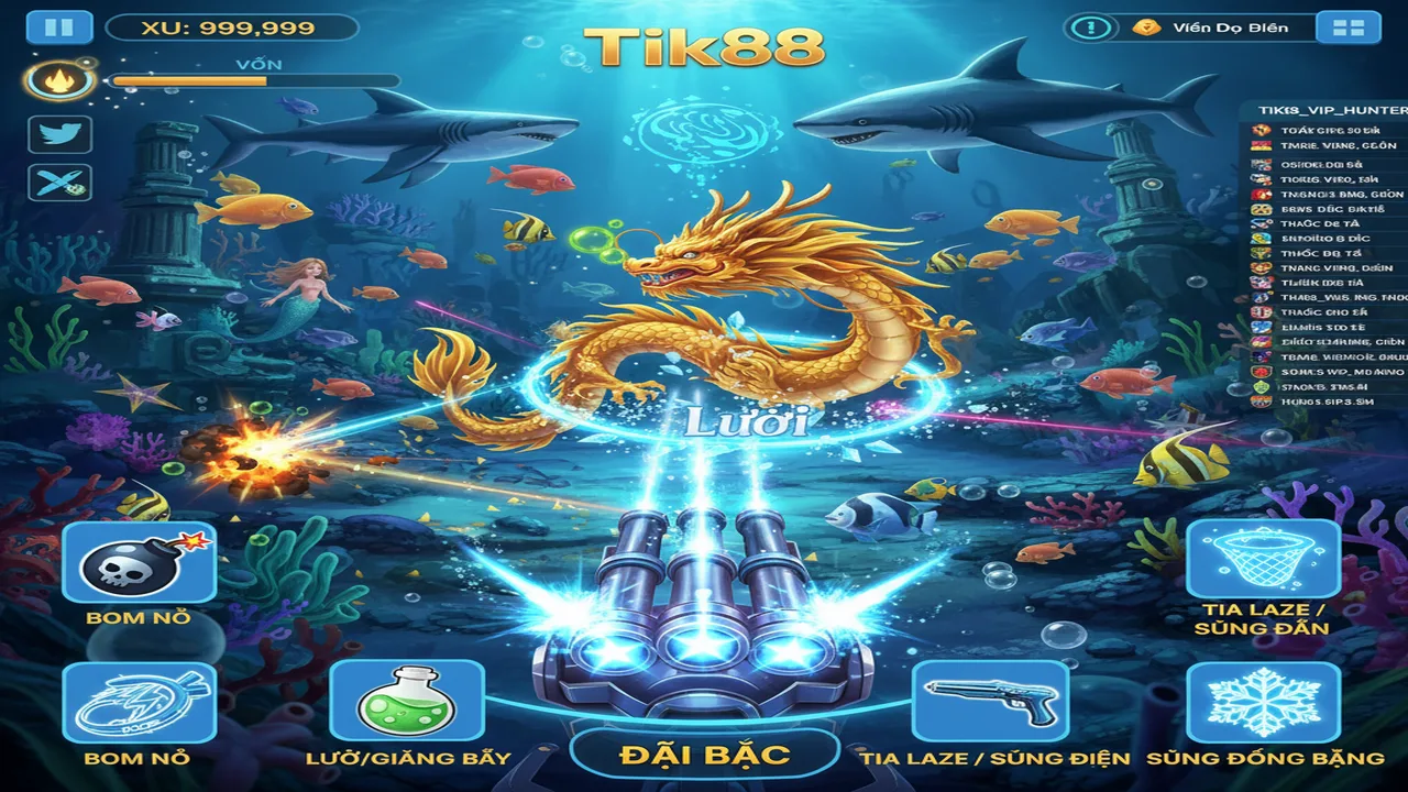 Các loại vũ khí trong Bắn cá và cách sử dụng Tik88