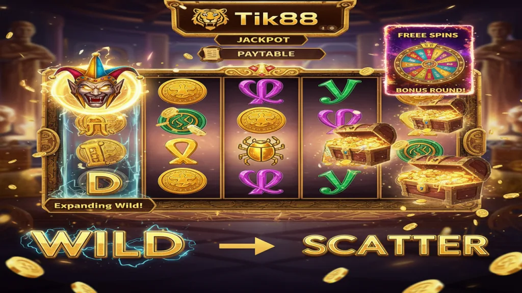 Ý nghĩa của biểu tượng Wild và Scatter trong Nổ hũ Tik88
