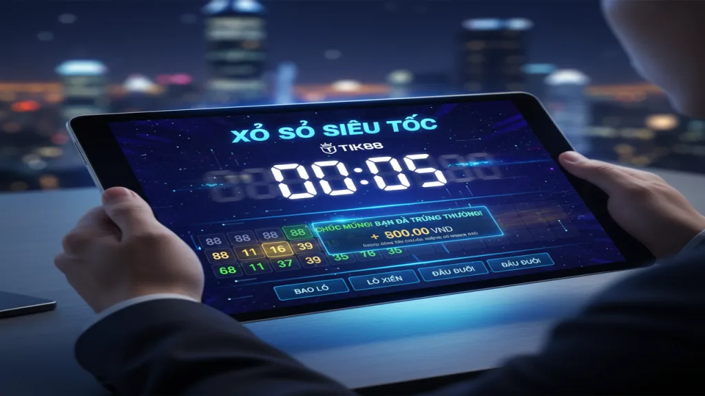 Hướng dẫn chơi Xổ số siêu tốc: Cược nhanh thắng Tik88